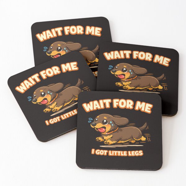 Item preview, Wait For Me I Got Little Legs – Cute Funny Dachshund Cartoon Illustration designed and sold by FrameFlow.