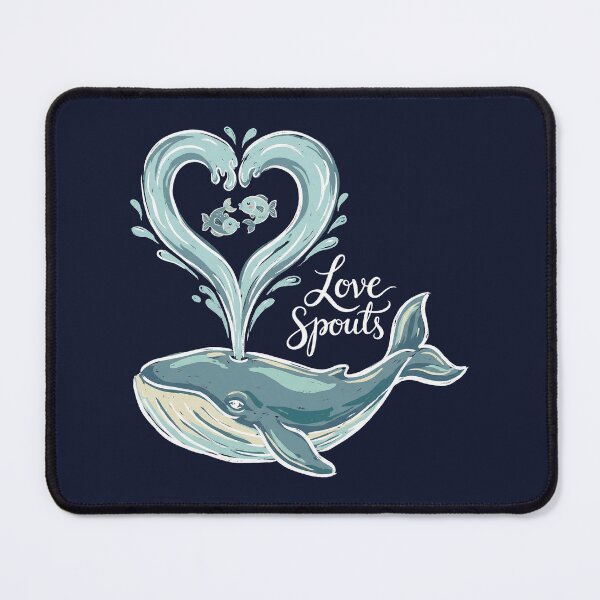 Item preview, Blue Whale Heart Spout Love Spouts Pun Illustration designed and sold by zzz888.