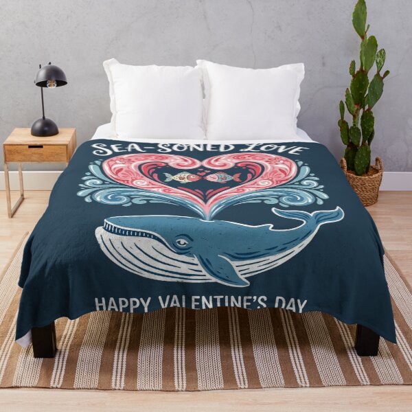 Item preview, Sea-soned Love Blue Whale Heart Spout Pun Illustration designed and sold by zzz888.