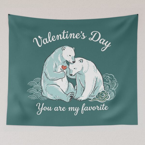 Item preview, Cuddling Polar Bears You Are My Favorite Valentine Art designed and sold by zzz888.