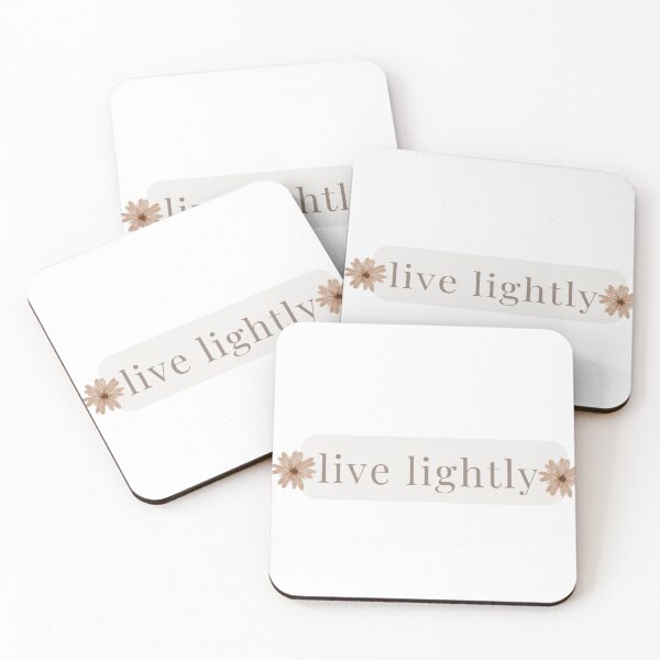 Item preview, Live Lightly – Minimalist Calm Quote designed and sold by ZEYCAT.