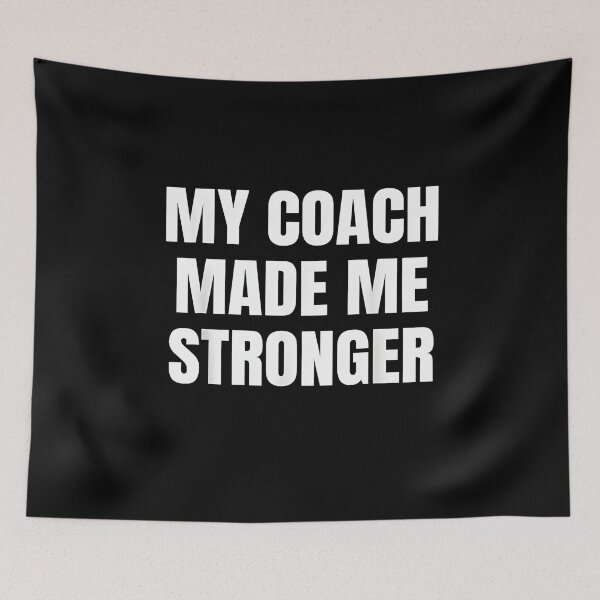 Item preview, My Coach Made Me Stronger Motivational Quote Design – Sports Coach Appreciation Typography, Athlete Strength Mindset Graphic designed and sold by JoyBoyStudio1.