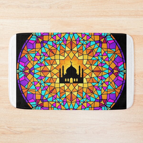 Item preview, Round Stained Glass Mosque Mandala - Islamic Geometric Art Design designed and sold by Zouak.