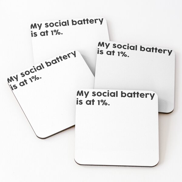 Item preview, My social battery is at 1%. designed and sold by ChromaWears.
