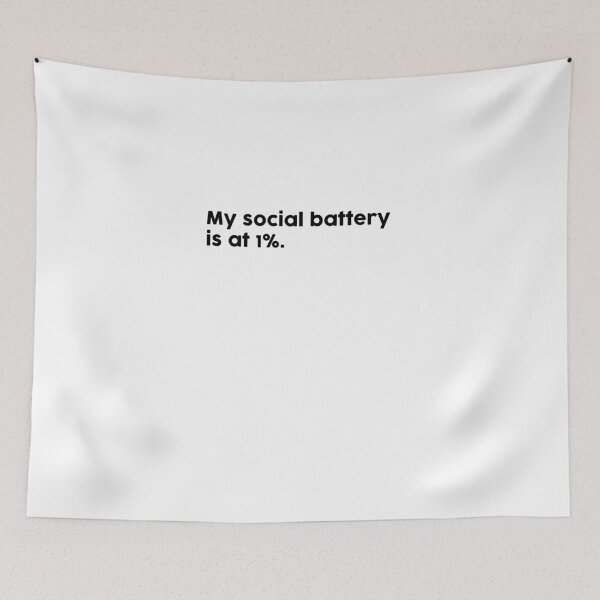 Item preview, My social battery is at 1%. designed and sold by ChromaWears.
