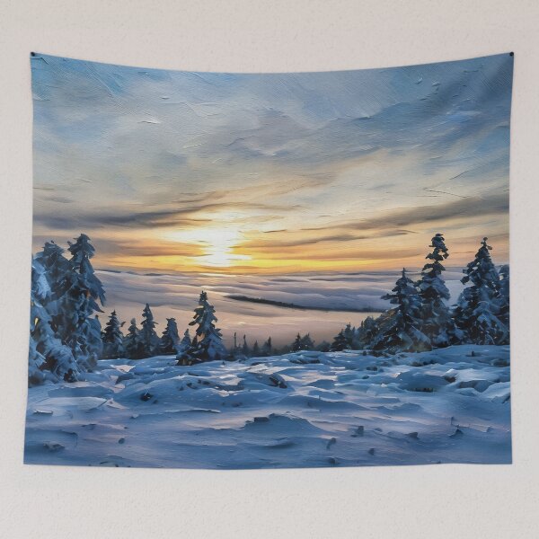 Item preview, Snowy Winter Sunset designed and sold by tomorrowsart.