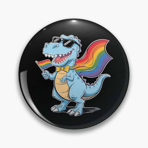 Item preview, Dinosaur Gay Pride LGBT Rainbow Flag T rex  designed and sold by DigitaldeligArt.