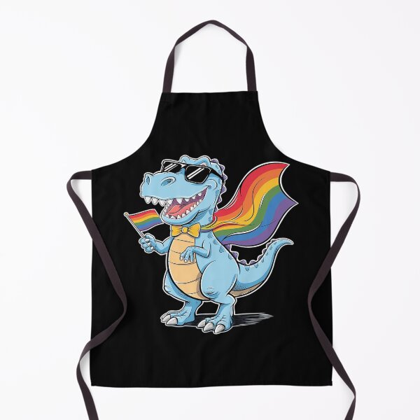 Item preview, Dinosaur Gay Pride LGBT Rainbow Flag T rex designed and sold by DigitaldeligArt.