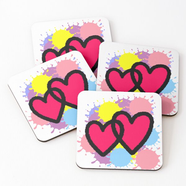 Item preview, Two Red Hearts – Colorful Design of Love and Positive Vibes designed and sold by AstronautMerch.