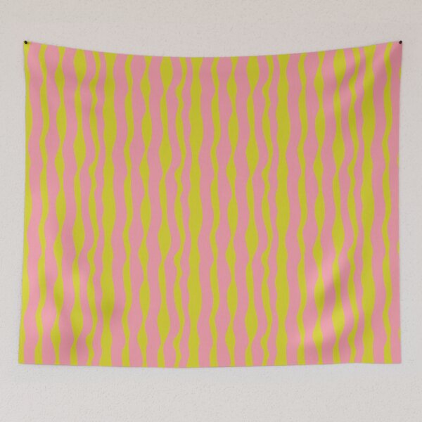 Item preview, Flowing Pastel Motion Pattern - Flow Path RR73 Lime Pink designed and sold by HueyDesign.