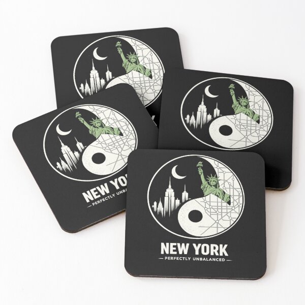 Item preview, New York Perfectly Unbalanced Yin Yang City Design designed and sold by Laughprints.