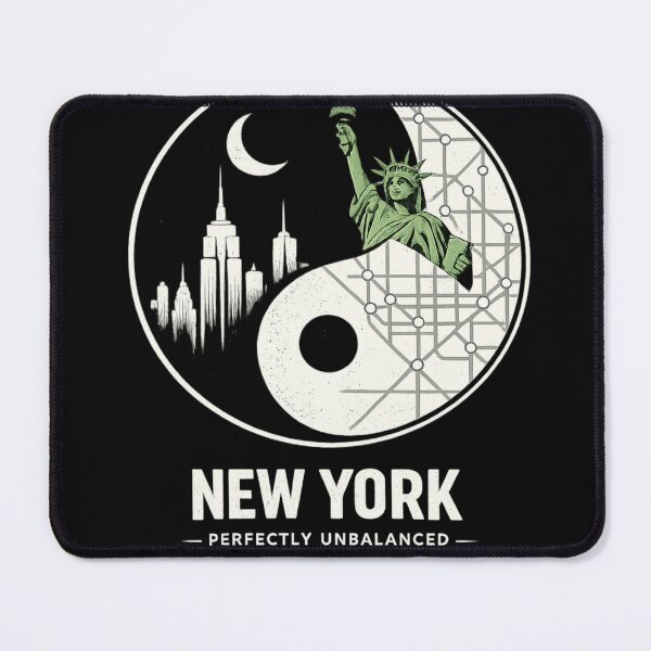 Item preview, New York Perfectly Unbalanced Yin Yang City Design designed and sold by Laughprints.
