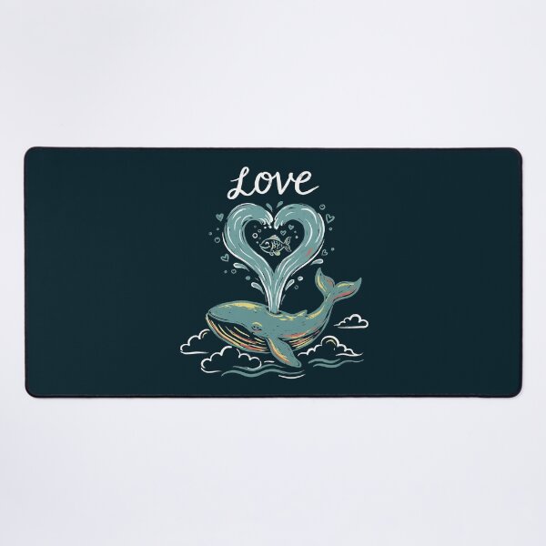 Item preview, Whimsical Blue Whale Heart Spout Ocean Love Illustration designed and sold by zzz888.