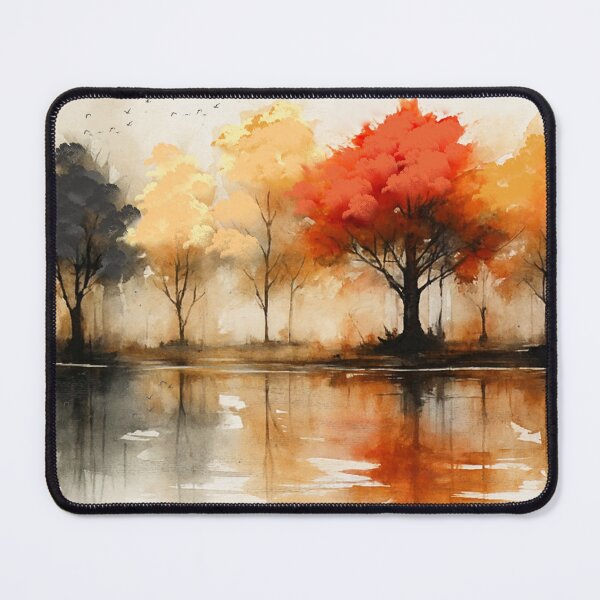 Item preview, Autumn Serenity - Misty Reflections and Fiery Trees designed and sold by Joey Santiago.