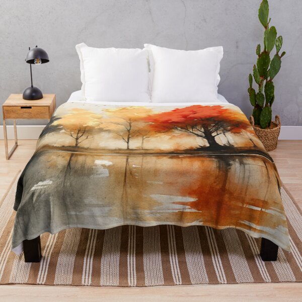Item preview, Autumn Serenity - Misty Reflections and Fiery Trees designed and sold by Joey Santiago.