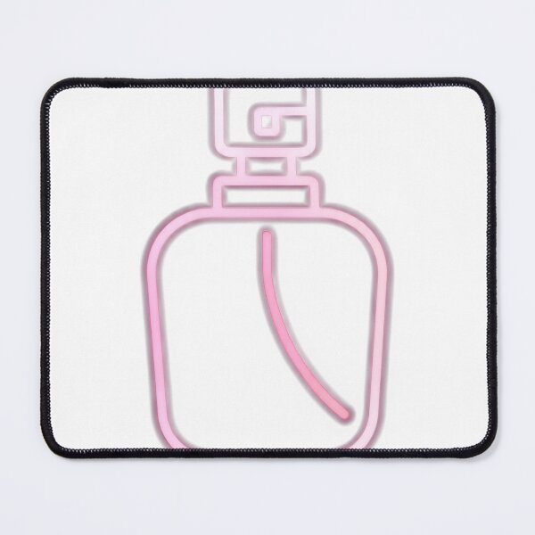 Item preview, Minimalist perfume bottle icon in pink neon on black background designed and sold by Creative88Art.
