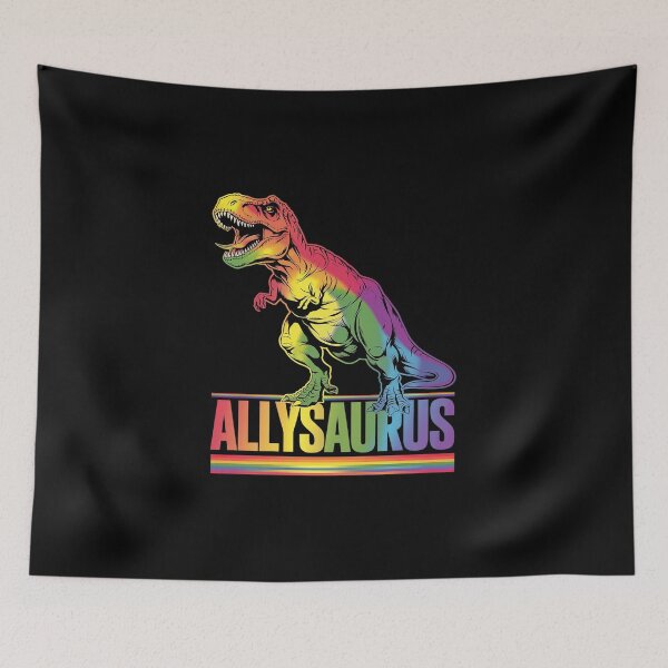 Item preview, Dinosaur LGBT Gay Pride Flag Allysaurus Ally T Rex Men Boys  designed and sold by DigitaldeligArt.