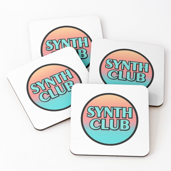 Item preview, Synth Club – Modern Synthwave Electronic Badge designed and sold by |TRSSHOP|.