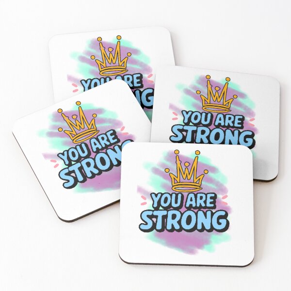 Item preview, You Are Strong – Empowerment Phrase with Crown designed and sold by AstronautMerch.