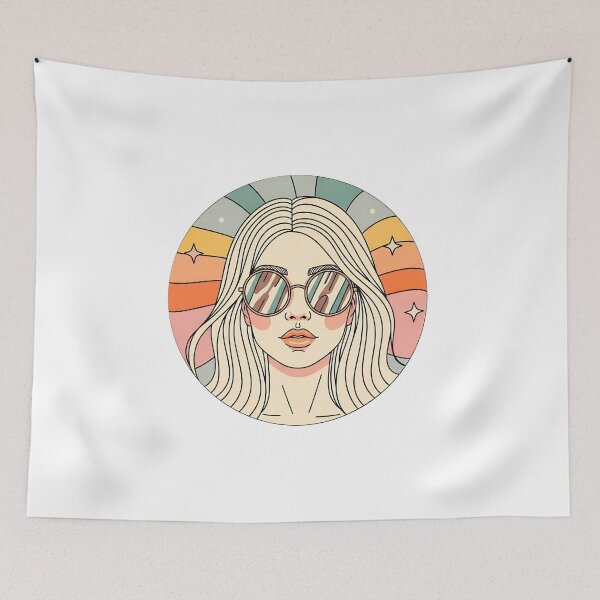 Item preview, Aries Zodiac Art – Fire Sign Astrology Illustration with Mystic Female Portrait designed and sold by Timegraf.