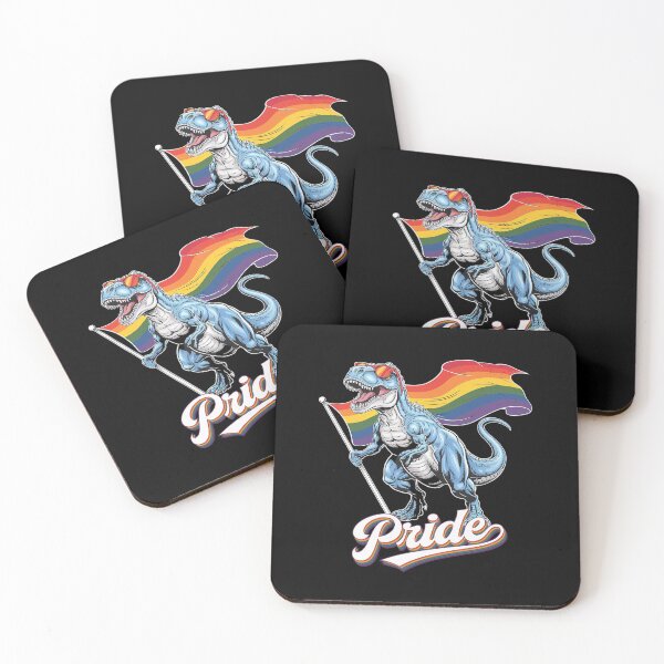 Item preview, Dinosaur Pride Rainbow Flag LGBT Gay Lesbian Pride Ally  designed and sold by DigitaldeligArt.