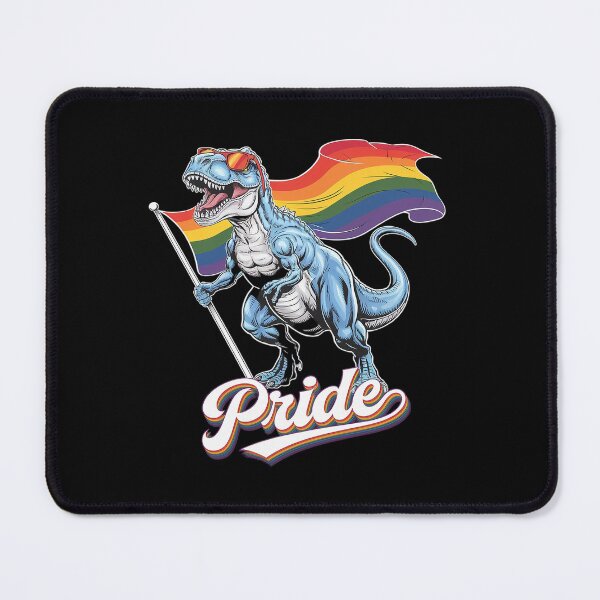 Item preview, Dinosaur Pride Rainbow Flag LGBT Gay Lesbian Pride Ally designed and sold by DigitaldeligArt.