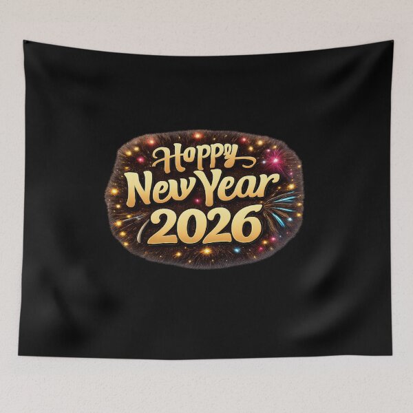 Item preview, Hoppy New Year 2026 - Funny Cute Rabbit Bunny Pun designed and sold by platooz.
