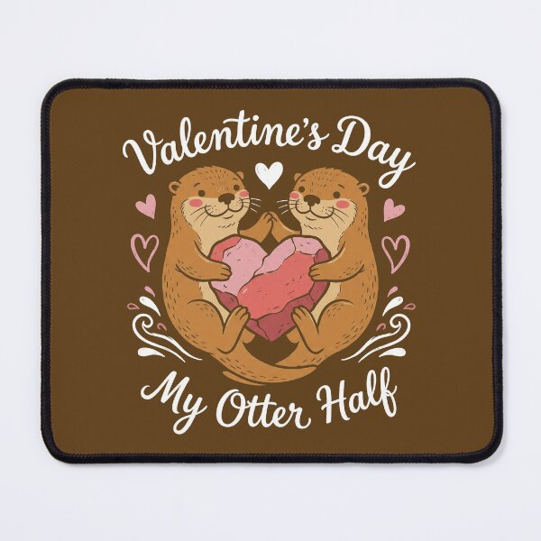 Item preview, Cute Sea Otters My Otter Half Pun Heart Rock Illustration designed and sold by zzz888.