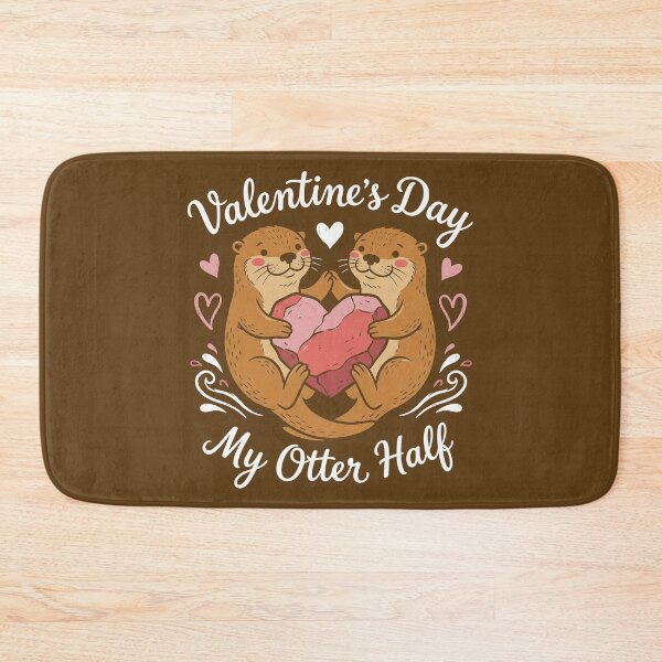 Item preview, Cute Sea Otters My Otter Half Pun Heart Rock Illustration designed and sold by zzz888.