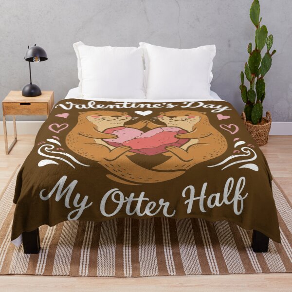 Item preview, Cute Sea Otters My Otter Half Pun Heart Rock Illustration designed and sold by zzz888.