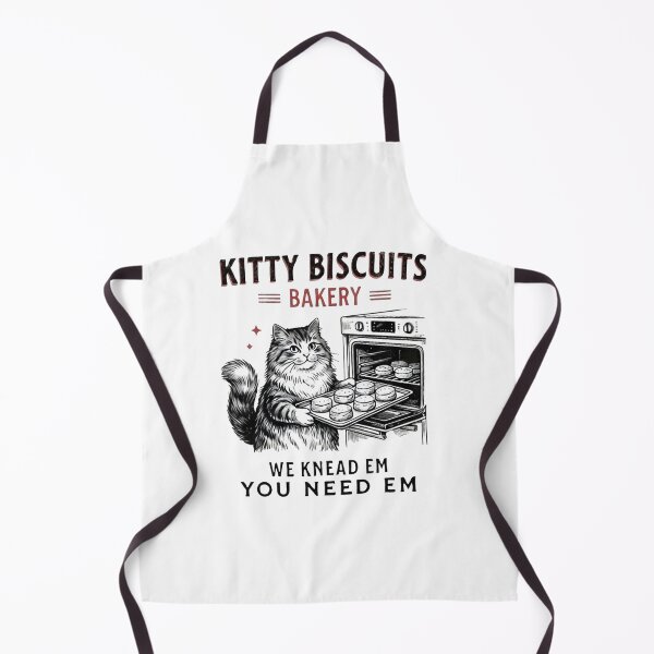 Item preview, Fluffy Long Hair Cat Bakery Shirt - We Knead Em You Need Em Funny Kitty Biscuits Graphic - Cute Feline Chef Baking Design designed and sold by NADIASHOP86.