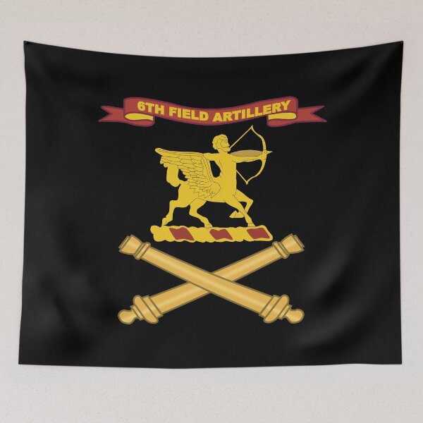 Item preview, Army - 6th Field Artillery w Ribbon - Br X 300 designed and sold by Military Insignia Products.