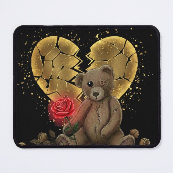 Item preview, Aurum Noir: Golden Hope – Vintage Teddy Bear & Rose designed and sold by KawisStarr.