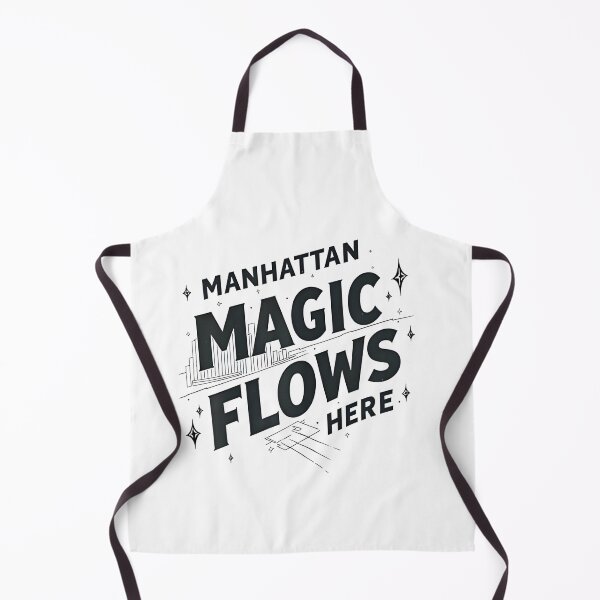 Item preview, Manhattan Magic Flows Here – New York City NYC Skyline Typography Art Design for Urban Dreamers, City Lovers & Nightlife Aesthetic Fans designed and sold by JoyBoyStudio1.