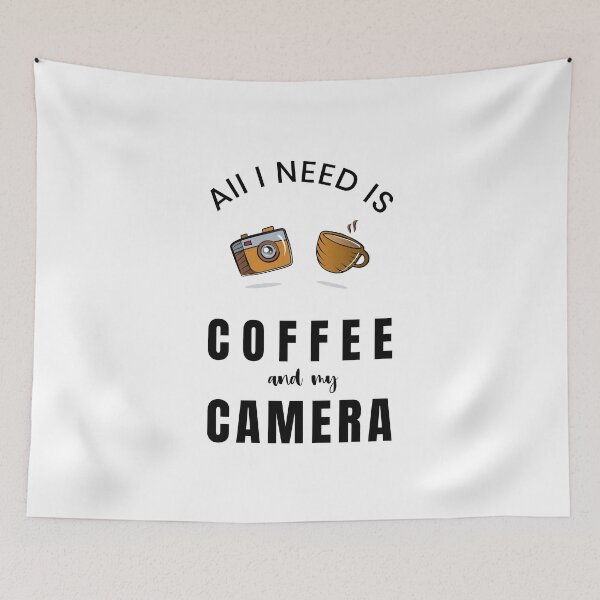 Item preview, All I Need is Coffee and my Camera - Funny Photographer Design designed and sold by sam0471.