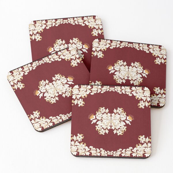 Item preview, Elegant red Persian rug pattern featuring intricate traditional floral and arabesque motifs designed and sold by Line-Aura.