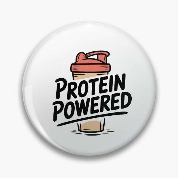 Item preview, Protein Powered – Minimal Retro Hand-Drawn Gym Nutrition designed and sold by Vintage Shapes.