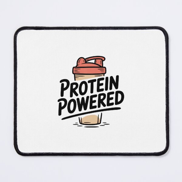 Item preview, Protein Powered – Minimal Retro Hand-Drawn Gym Nutrition designed and sold by Vintage Shapes.