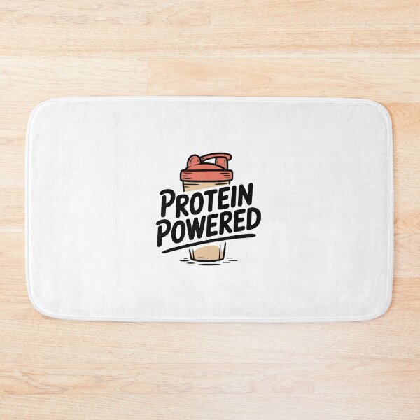 Item preview, Protein Powered – Minimal Retro Hand-Drawn Gym Nutrition designed and sold by Vintage Shapes.