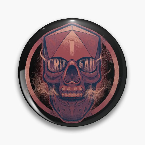 Item preview, Crit Fail Skull designed and sold by DorkZombie.