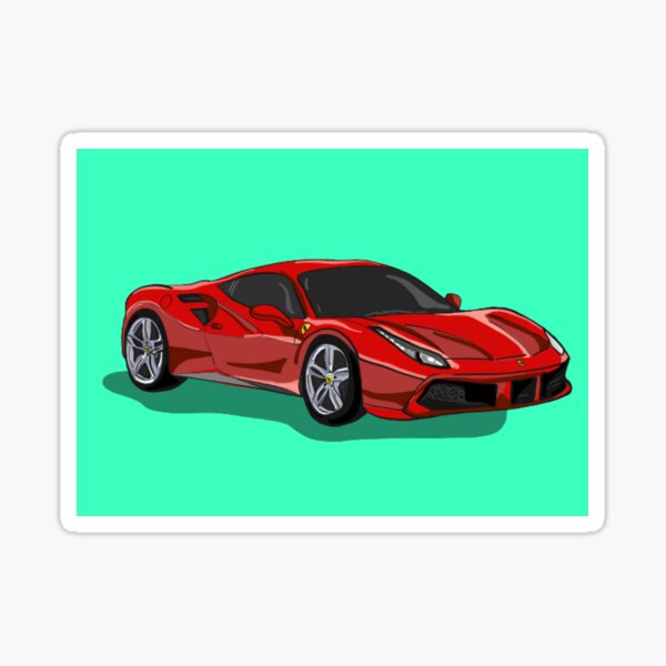 "Ferrari " Sticker for Sale by SamHord Redbubble