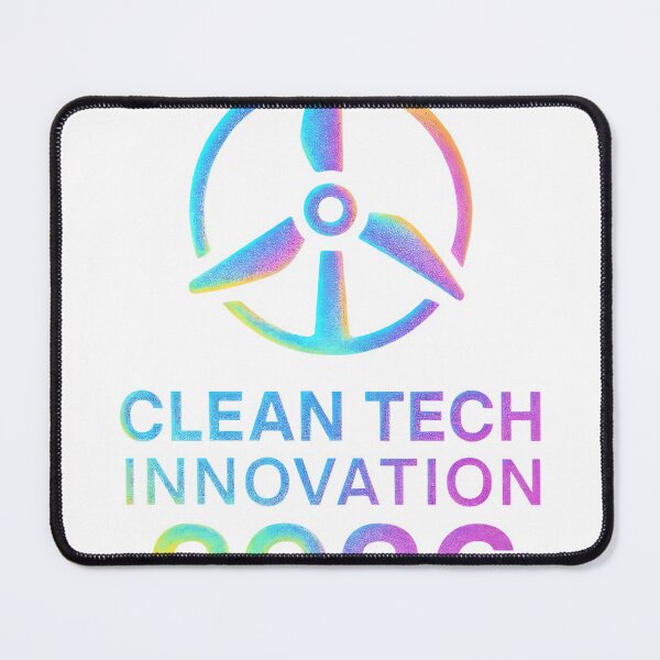 Item preview, Holographic turbine badge with Clean Tech Innovation 2026 text designed and sold by Creative88Art.