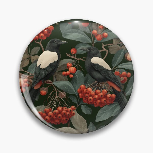 Item preview, Magpies and Rowan Berries designed and sold by Mission Ready.