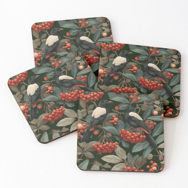 Item preview, Magpies and Rowan Berries designed and sold by Mission Ready.