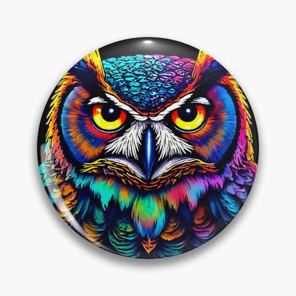 Item preview, Owl of Infinite Color  Elemental Guardian Vibes designed and sold by Neer arts.