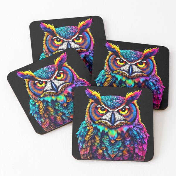 Item preview, Owl of Infinite Color  Elemental Guardian Vibes designed and sold by Neer arts.