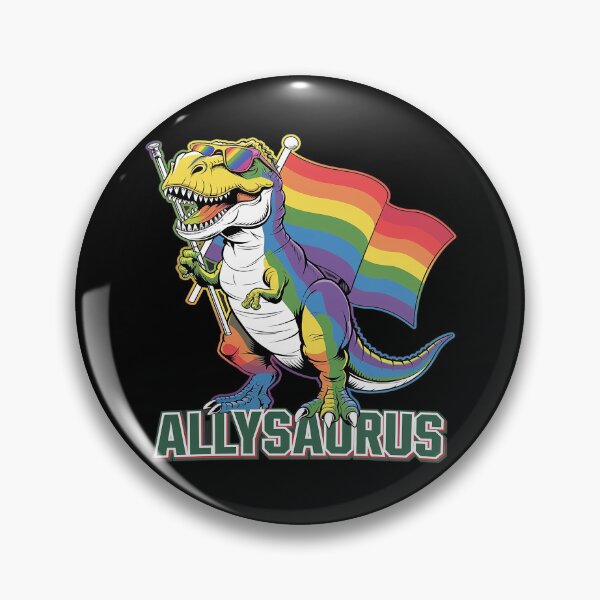 Item preview, Dinosaur T Rex LGBT Gay Pride Flag Allysaurus Ally Men Boys  designed and sold by DigitaldeligArt.