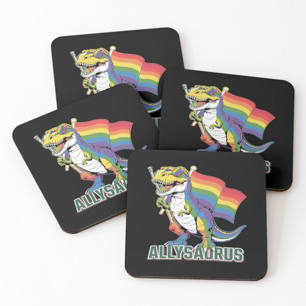 Item preview, Dinosaur T Rex LGBT Gay Pride Flag Allysaurus Ally Men Boys  designed and sold by DigitaldeligArt.