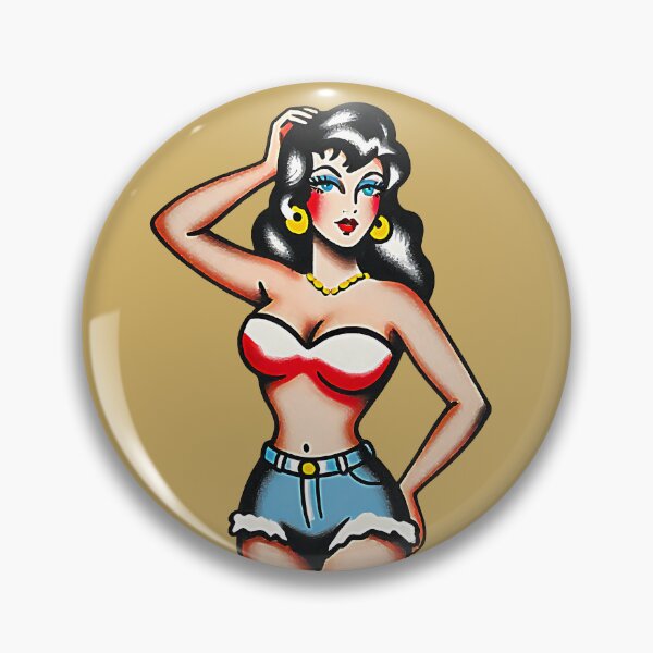 Item preview, Classic Tattoo Pin-Up Girl designed and sold by SteadyRolling.