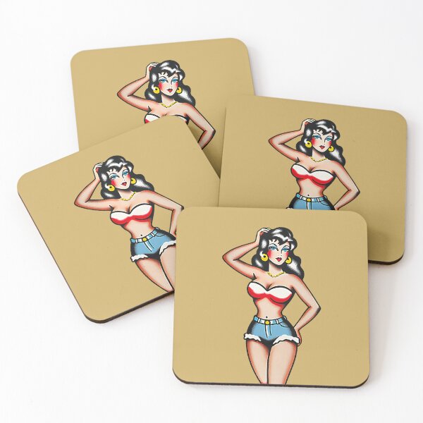 Item preview, Classic Tattoo Pin-Up Girl designed and sold by SteadyRolling.